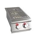 Heavy-Duty Stainless Steel Outdoor | Blaze Double Side Burner Propane LP Grill Barbeque | LED Lights Thermometer | Best Of Backyard For Grilling Masters | BLZ-SB2LTE-LP