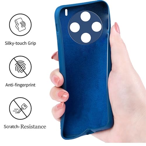 Image of A rtistque Liquid Silicone Back Cover Case for Vivo X100 5G Shockproof TPU Soft Flexible with Camera Protection - Blue