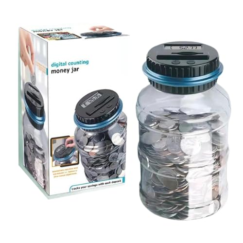 Hucha Electrónica - Hucha Electrónica de Ahorros Reino Conteo Automático, Tarro de Conteo de Monedas con Pantalla LCD | El Tarro Espacioso del...