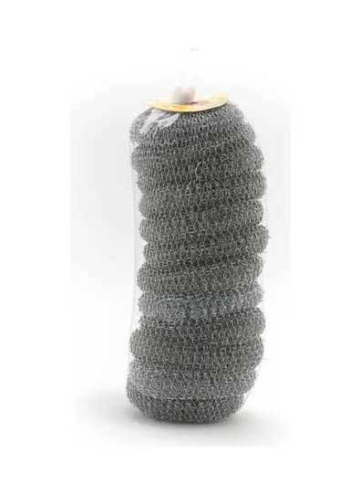 CLASSYTOUCHStainless Steel Multipurpose Scourer (Grey, Pack Of 12), Silver, Ct-0020, 23X10X10 Cm