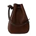 Leather Drawstring Pouch, Coin Bag, Medicine Tobacco Pouch Medieval Reenactment Made in U.S.A. by Nabob Leather (Medium Size 5 ¾" L x 4 ¼" W - Brown)