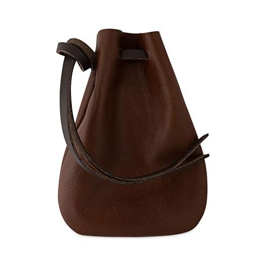 Leather Drawstring Pouch, Coin Bag, Medicine Tobacco Pouch Medieval Reenactment Made in U.S.A. by Nabob Leather Size 5.75" x 4.25"