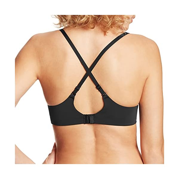 Maidenform-Womens-Pure-Comfort-T-Shirt-Wireless-Bra-DM7681 Maidenform womens Pure Comfort T-shirt Wireless Dm7681 T Shirt Bra, Black, Small US