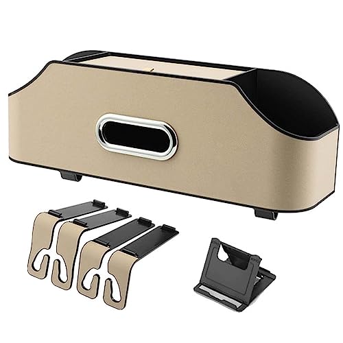 Organisateur de voiture pour appuie-tête beige idéal pour voyages en famille