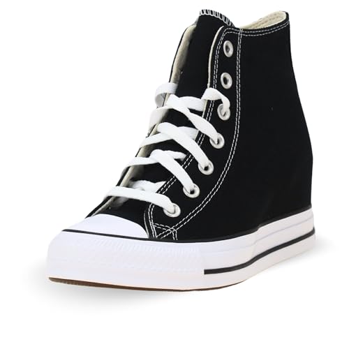 Converse Chuck Taylor All Star Wedge Platform, (8 US Women) Black/White