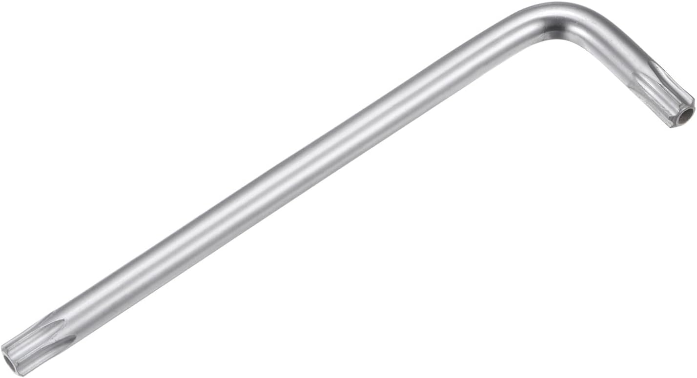 HARFINGTON T30 Tamper Proof Torx Star Key Bit Wrench 3.78" L-Shaped 6 Points Wrenches Chrome-Vanadium Steel Hand Tool for Automotive/Home Repairs