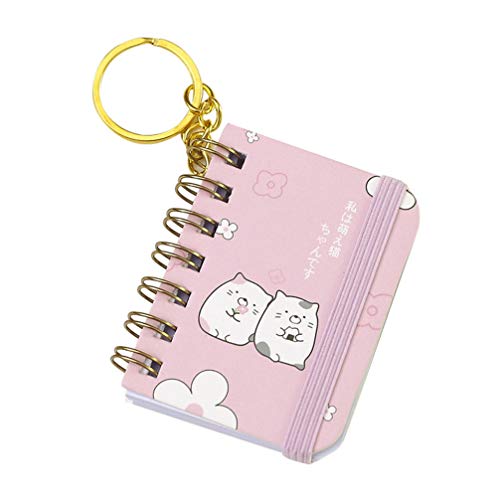 BESPORTBLE Tagebuch Schlüsselbund Mini- Taschen- Notizbuch Kleiner Buchschlüsselring Schreiben von Zeichnen Tagebuch Notizblock für Kinder Girl Boy 4Pcs