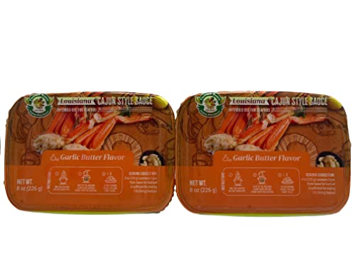 YummY Sauce Cajun Sauce Garlic Butter Flavor（ Pack of 2x8oz）