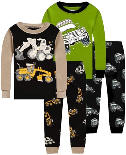 Image of Dolphin&Fish Boy Pajamas Toddler Kids Pjs Set Cotton Soft Clothes Sleepwear | Long Sleeve Elastic Cuffs,Stretch breathable,Dinosaur Space Print Options