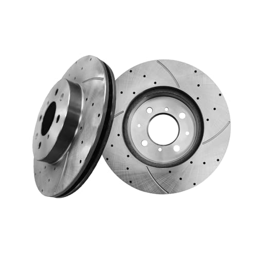 1990-2005 Honda Civic PM Auto Front Drilled Slotted Brake Disc Rotors