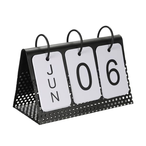 Calendrier Perpétuel Bois Vintage Solution Date Bureau Durable