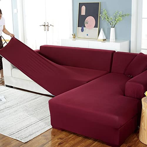XTHY Funda De Sofá Chaise Longue Derecho/Izquierdo Seccionales Funda para Sofà 1/2/3/4 Plazas Chaise Longue Cubre Sofa Ajustables Fundas Protectora para Sofa (Color : #15, Size : 235-300cm) Cover