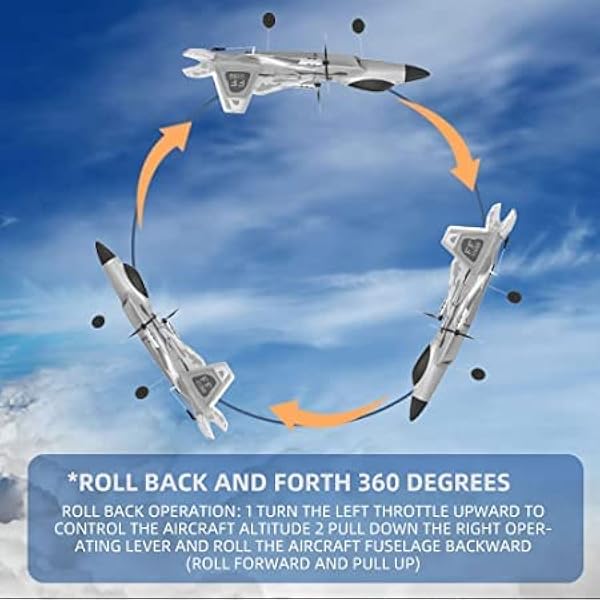 RC flygplan 2.4 GHz 4-kanals fjärrkontroll flygplan med 3D och 6G styv Wing glider flygplan Stunt plan, lätt att flyga för vuxna, nybörjare och avancerade barn