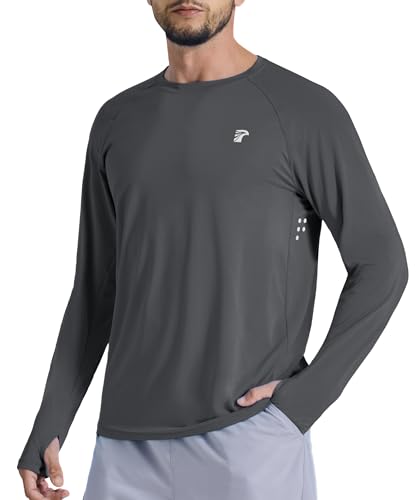 Men's Long Sleeve Sun Protection Swim Shirts UPF 50+ Rash Guard Quick Dry Lightweight Fishing Shirts for Beach Summer2