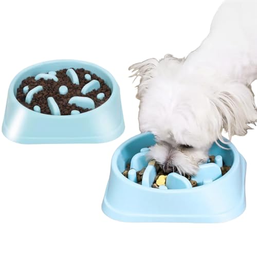 Antischlingnapf Hunde Klein,Anti Schling Napf Hund,Hundenapf Langsame Fütterung,Slow Feeder Dog Bowl,Hundenapf,Fressnapf,Anti Schling Napf Hundenapf Futternapf für Katzen und Kleine Hunde