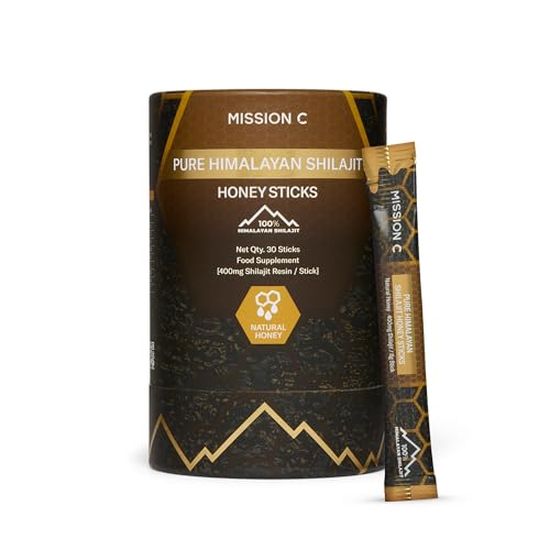 Mission C Shilajit Honey Sticks with Saffron & Organic Honey 30 Pack
