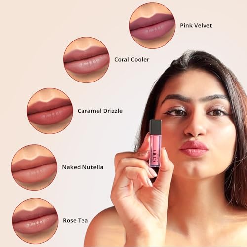 Image of ENN Liquid Lipstick Combo Set (Pack of 5 Perfect Nudes) | Long Lasting 12H, Transferproof & Highly Pigmented | Semi Matte Lipstick with Vitamin E, Ghee & Argan Oil