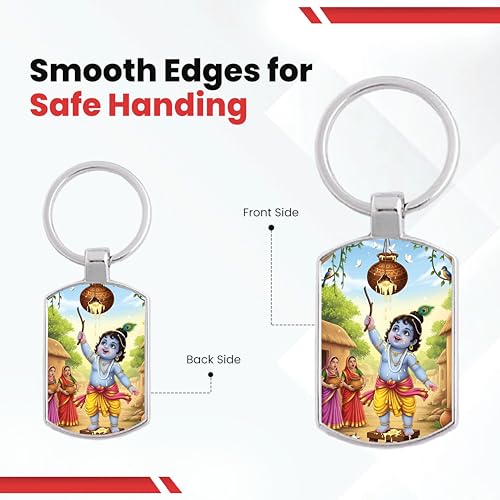 Image of Stylish Metal Keychains with Permanent Glossy Print - Inspirational Quotes & Spiritual Designs - Perfect Key chains for loved ones, Personal Use, Gifts & Return Gifts