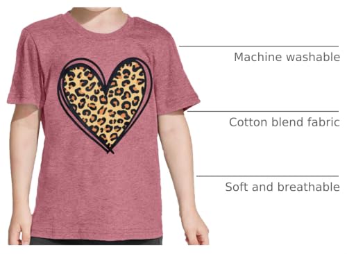 Image of LAZYCHILD Kids Valentine Shirt Girls Valentines Day Shirts Heart Graphic Long Sleeve Striped Tee Tops 5-14 Years
