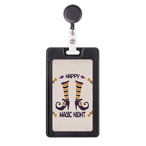 Étui rétractable pour badge Magic Boots Of Halloween porte-carte enrouleur