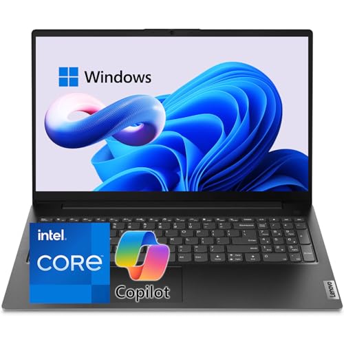 Image of Lenovo 2026 V15 Laptop for Student & Business • 15.6 inch FHD Dispaly • 16GB DDR4RAM • 512GB SSD • Intel 4 Cores • Privacy Shutter • Dolby Audio • Copilot AI • Ethernet RJ-45 • Windows 11 Pro