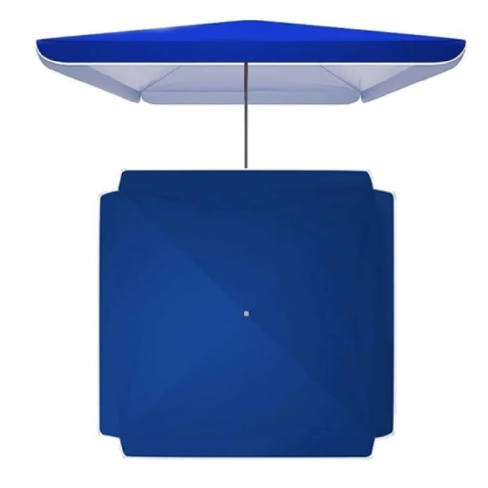 Toile De Rechange pour Carré Et Rectangulaire, Parasol Auvent De Rechange, Toile Extérieur pour Marché Plage Jardin (Blue, 250x250cm/8.2x8.2ft)