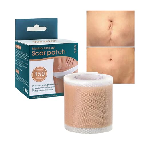 Láminas de Silicona para Cicatrices,Parche Corporal de Cuidado de la Piel de 1.5 m | Tiras De Silicona Reductoras De Cicatrices | Para Hipertróficas, Queloides, Abdominoplastia, Quemaduras, Cirugía, S