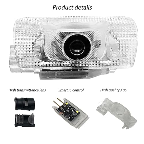 Image of KMH Ghost Shadow Light LED Projector Light Compatible with Toyota Innova Crysta | Warning Anti Rear end Collision | 3D Welome Sensor Wireless Car Door Entry Logo Lamp Light - Pack of 1