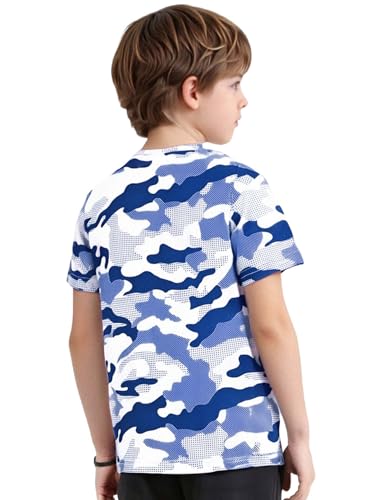Boys Moisture-Wicking Sport Tops Kids Short Sleeve Camouflage Athletic T-Shirt Activewear Tees2