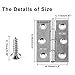 Unlorspy 20 PCS Stainless Steel Folding Butt Hinges, 2.5 inch Silver Square Door Hinges with Screws for Wooden Box, Window Wood, Home Kitchen Furniture Hardware (66 x 38 x 1.0mm)