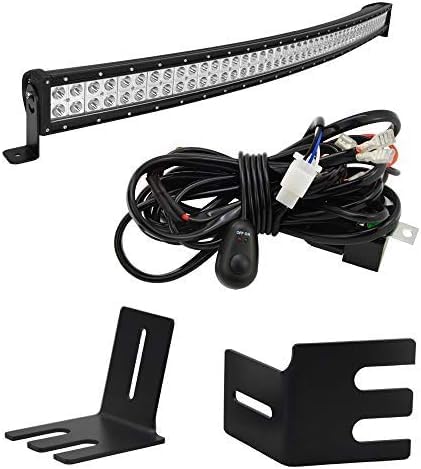 LED Light Bar Kit Compatible with Honda Pioneer 700 1000 Models,50'' 288W LED Light Bar w/Wiring kit & Upper Hood Side Pillar Roll Bar Mounting Brackets