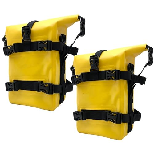 Sacoche cadre moto CB500X étanche et sac de selle X-ADV750 jaune