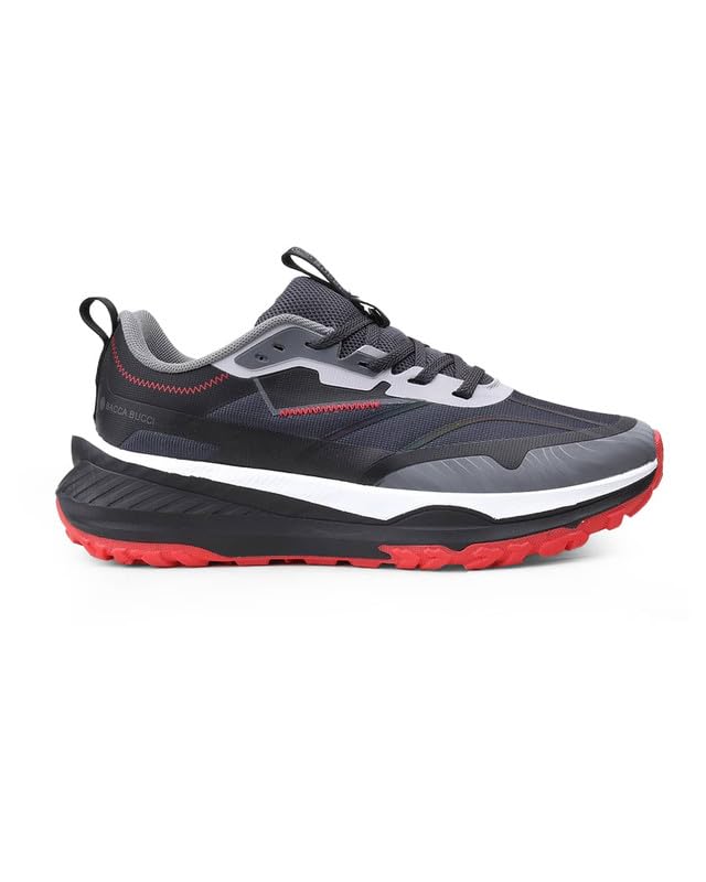 Image of Bacca Bucci HYPERCORE Men's Running /Walking Shoes | Breathable Mesh Upper with Reinforced Overlays | Thick Cushioned Midsole | Rugged Lug Grip Outsole | Lace-Up Sports Sneakers