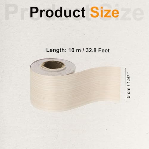Image of PATIKIL Wood Grain Tape 2 inch x 32 ft, Self-Adhesive Wood Texture Repair Tape Realistic Wooden Effect Patch for Furniture Cabinets Floor Walls, Poplar Wood