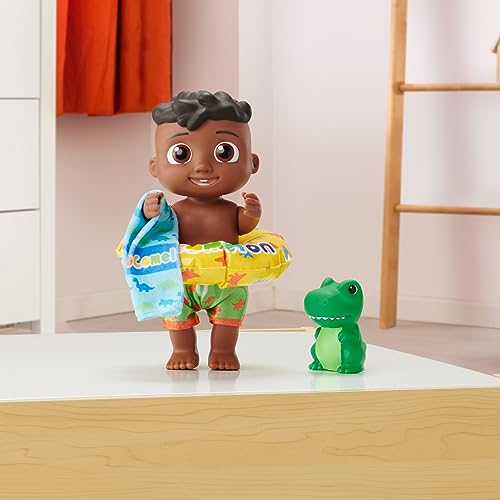 Image of CoComelon - Splish Splash Cody Doll with Dino Bath Squirter and Water Accessories - Water Play - Toys for Kids and Preschoolers - Amazon Exclusive
