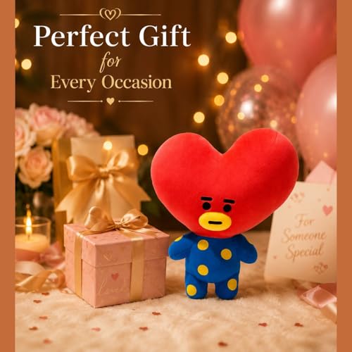 Image of Tata BTS 25cm | Ultra Soft Plush Stuffed Toy | Cute Hugging Pillow | Gift for Kids Boys Girls