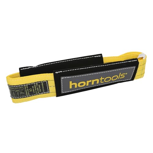horntools Bergegurt 2m x 9cm - Gelb - 21t Bruchlast - 3t Arbeitslast - Extra Reißfest...