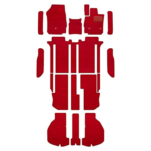 Hotfield トヨタ 互換品 アルファード ガソリン車専用 30系 フロアマット + ステップマット + トランクマット ラゲッジマット 形状11 8人乗/【グレード:Xグレード/Sグレード/Gグレード】 Profoundレッド