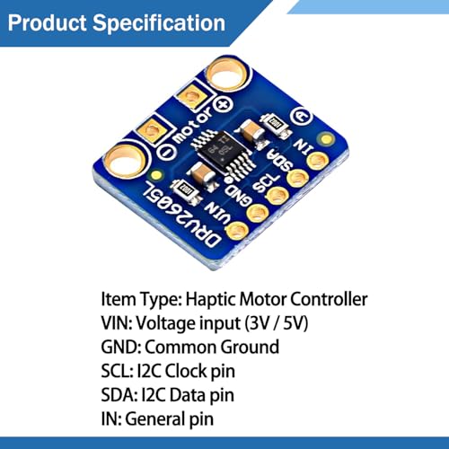 Image of Haptic Motor Controller, Motor Drive Modulely, DRV2605L Motor Drive Modulely with in General Pin for Control Audio to Generate Haptic Code