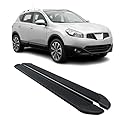 OMAC Schweller Trittbretter Schweller kompatibel mit Nissan Qashqai J10 2006-2014 Alu Schwarz