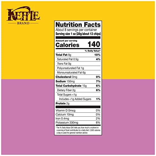 Image of Kettle Brand Potato Chips, Parmesan Garlic Kettle Chips, 7.5 Oz (Pack of 12)