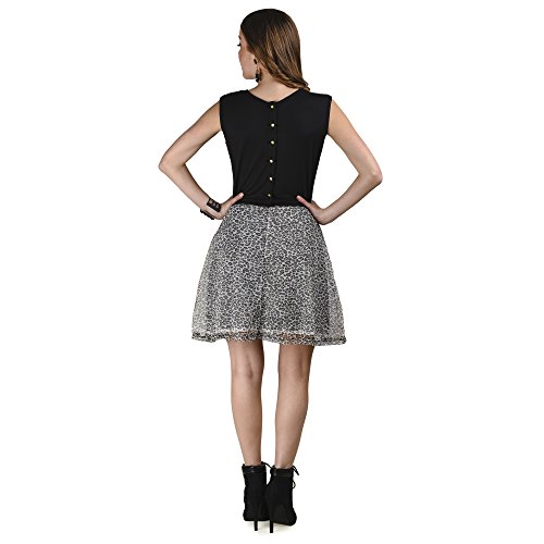 Buy Five Stones Women's Animal Print Tutu Dress (Medium, Multi Colour