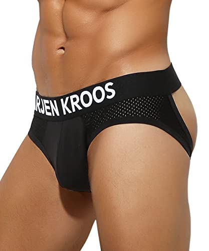 Arjen Kroos Men's Jockstrap Underwear Breathable Mesh Jock Straps Cotton Athletic Supporter