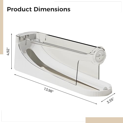 LUMINFLY Organizador de ovos de geladeira com sistema de rolamento e escala de tempo, armazenamento transparente e econômico para geladeiras e balcões, design de acesso conveniente