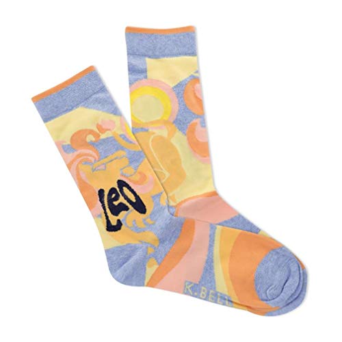 K. Bell Women's Fun Astrology & Horoscope Crew Socks - 1 Pairs - Cool & Cute Novelty Gifts