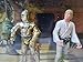 Star Wars The Power of The Force 3-Pack Movie Scene 4 Inch Tall Action Figure Set - Purchase of The Droids with Uncle Owen Lars, C-3PO, and Luke Skywalker Figures Plus Display Base