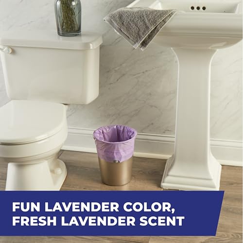 Hefty 4 Gallon Small Trash Bags, Purple, Fabuloso Lavender Scent, 20ct - image 3