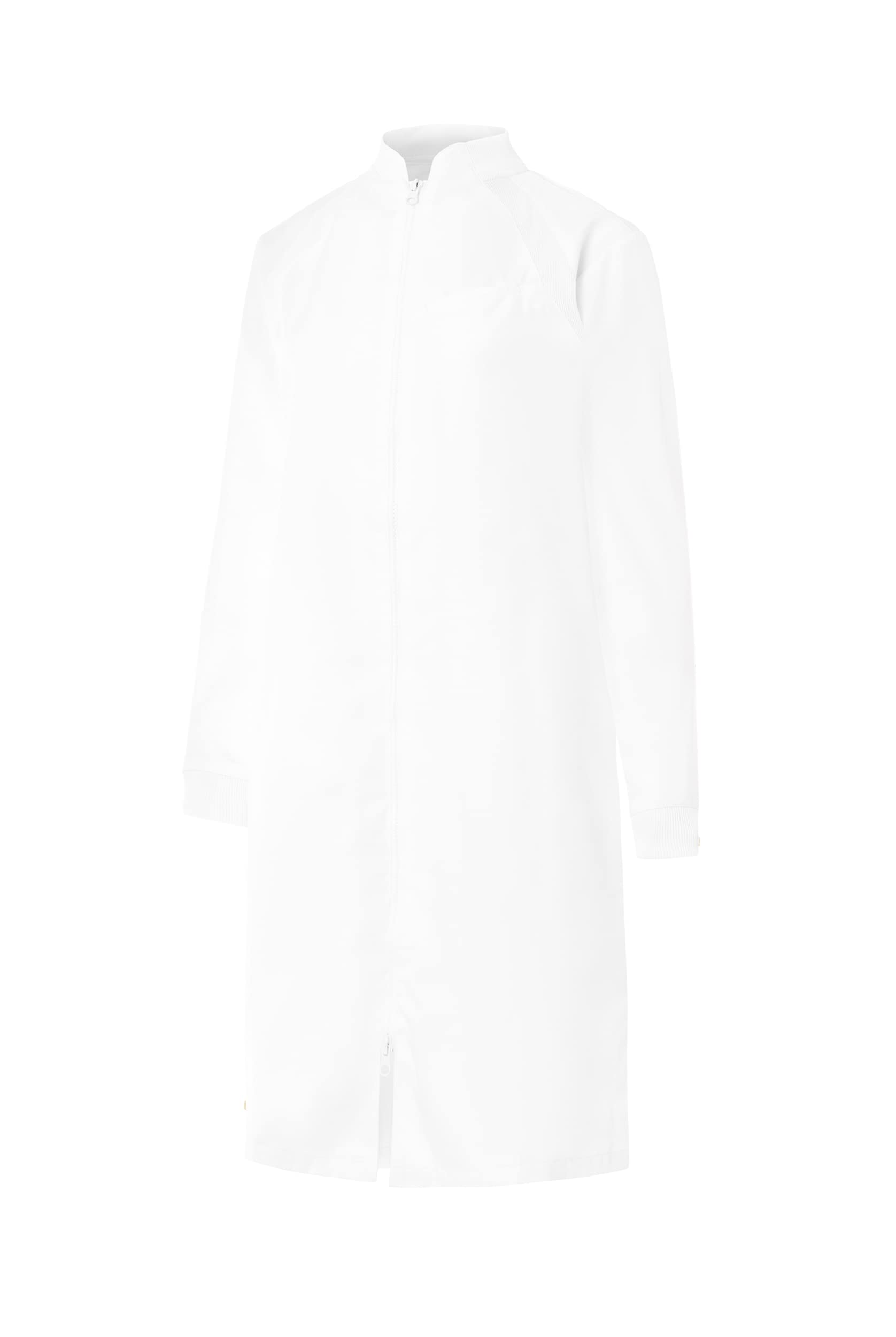 Bata Blanca Mujer con Cremallera Slim Fit. Laboratorio, Clínica, Médica, Dentista, Veterinario. Master Class. Ref: Pyxis 12.08