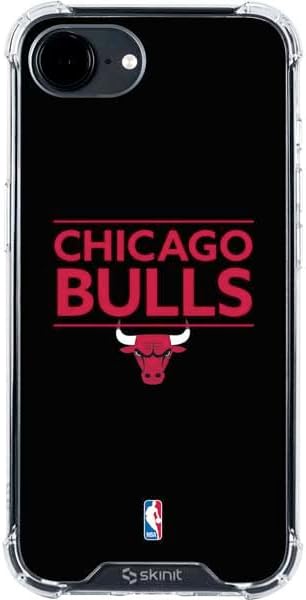 Skinit Clear Phone Case Compatible with iPhone 16e - Officially Licensed NBA Chicago Bulls Hardwood Classics Design