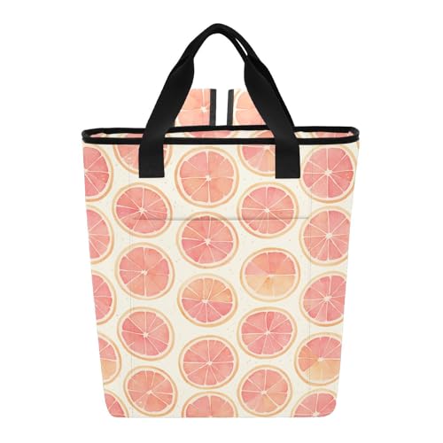 Pink Grapefruit Cooler Backpack Portable 16.5 Inch Worker
